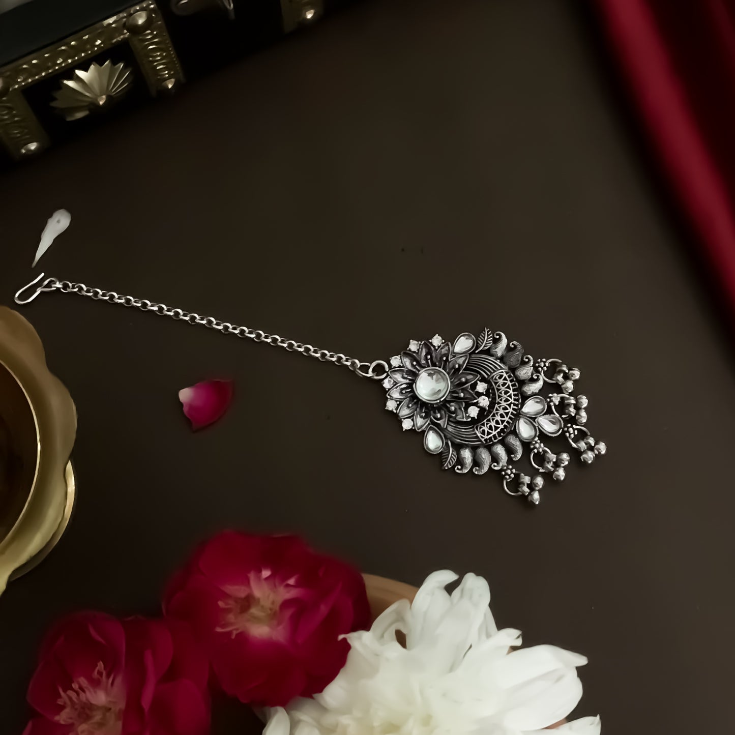 Meenakshi Silver Maang Teeka