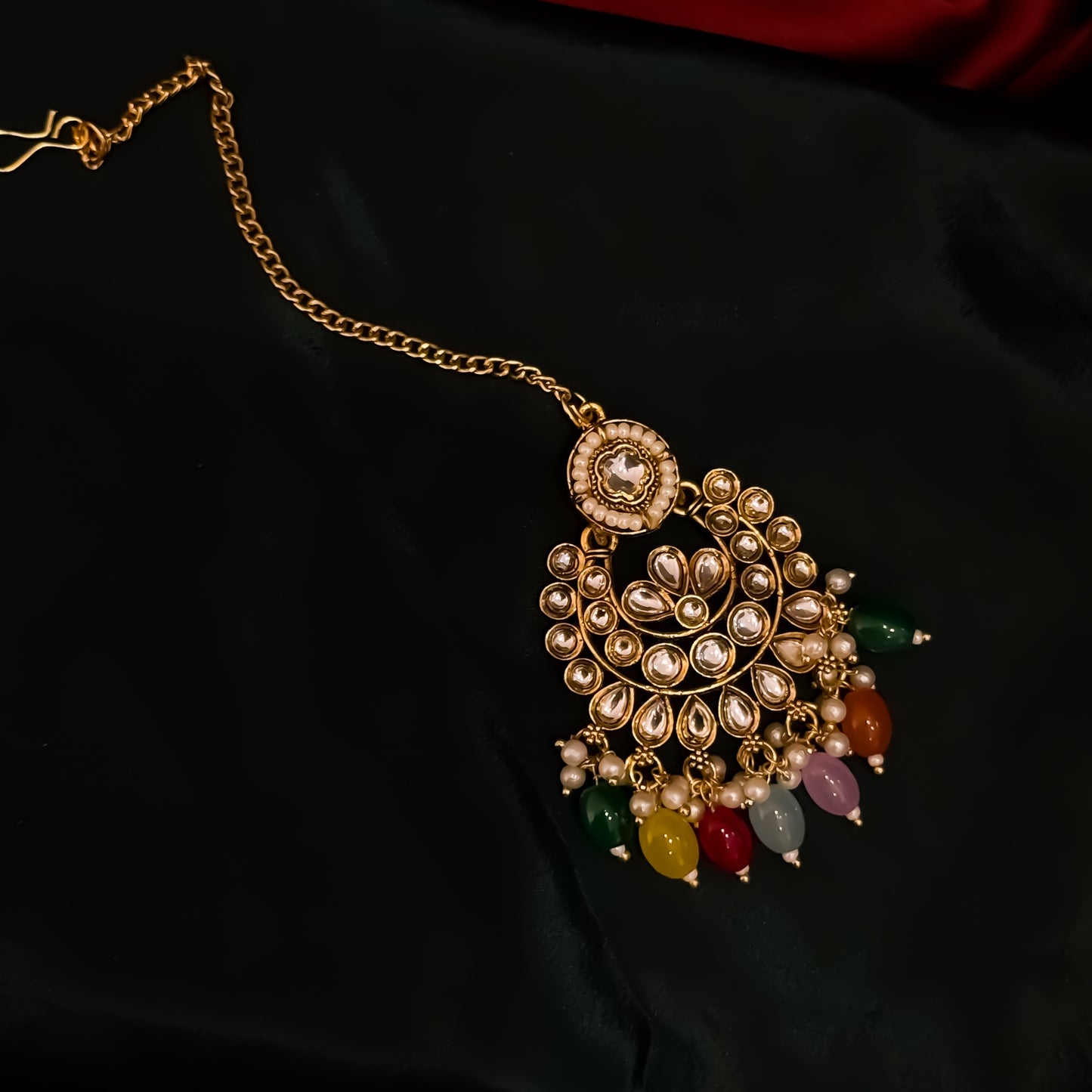 Meethika Pearl Kundan Necklace Set - Multi