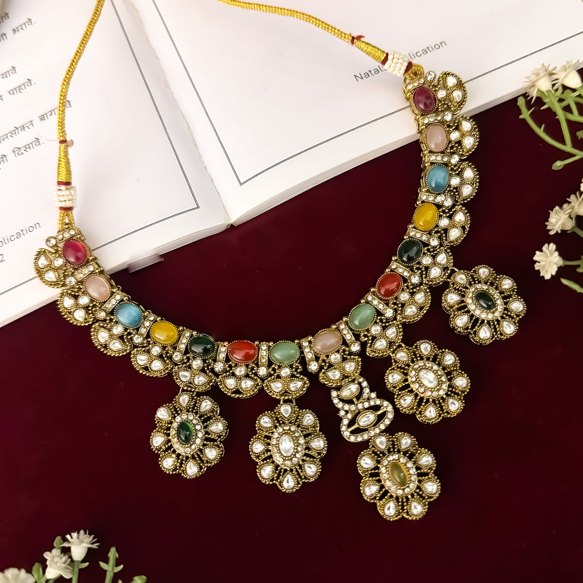 Multi Aaruvi Sabyasachi Necklace Set