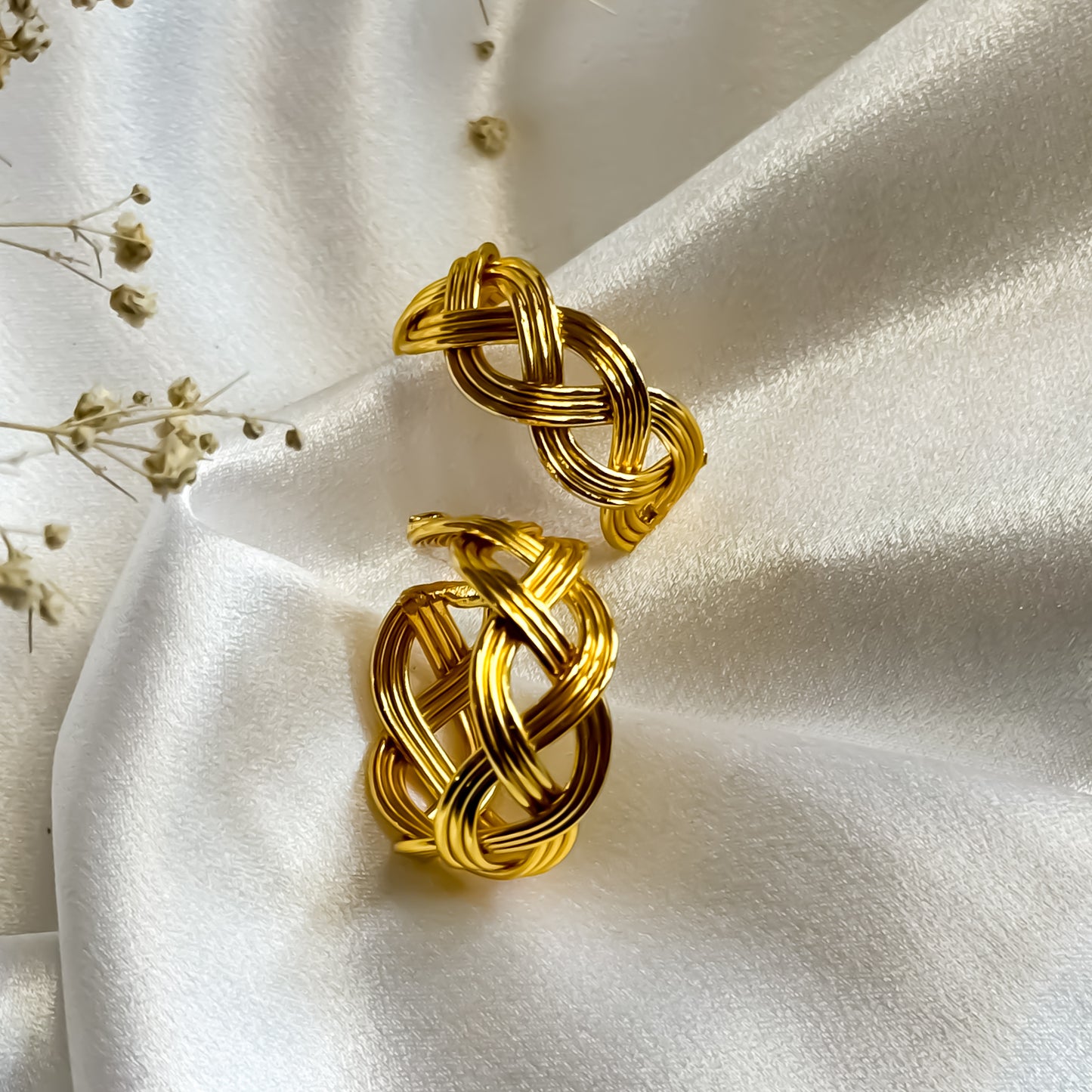 Hoops Heaven Handcrafted Brass Earrings
