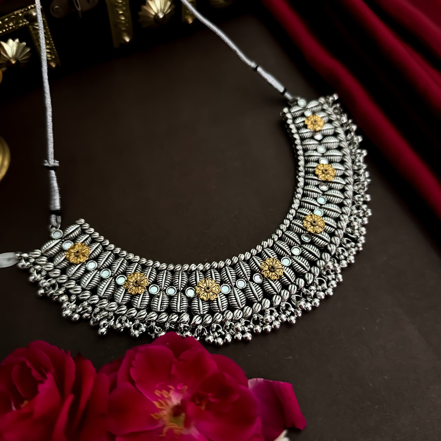 Kisani Dual Tone Necklace Set