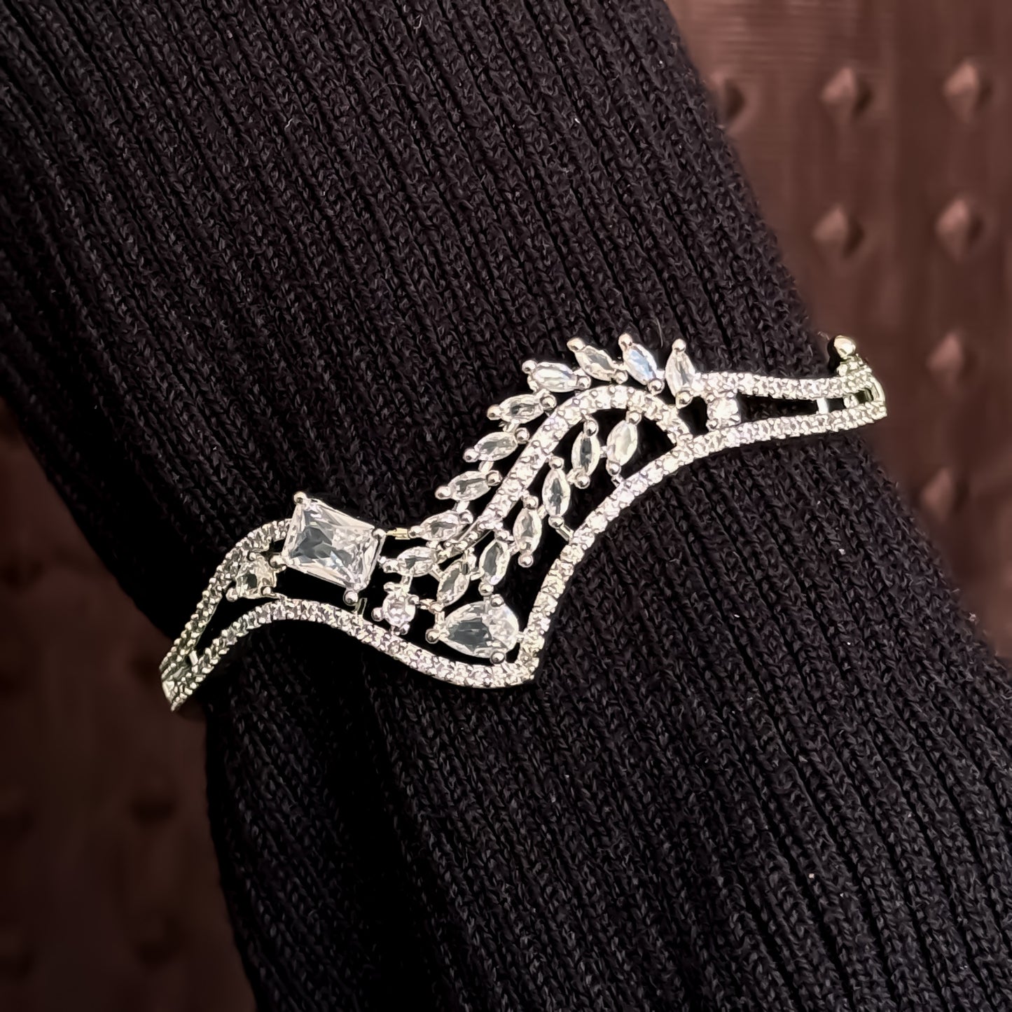 Edin American Diamond Bracelet - Silver
