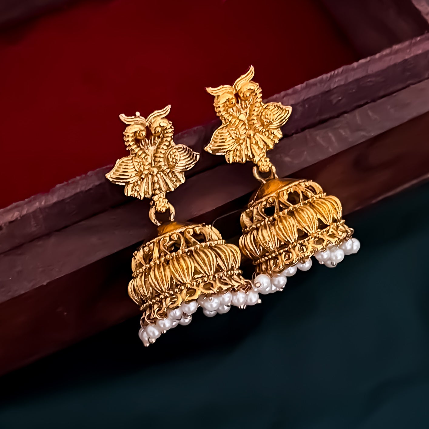 Priyati Peacock Temple Necklace Set