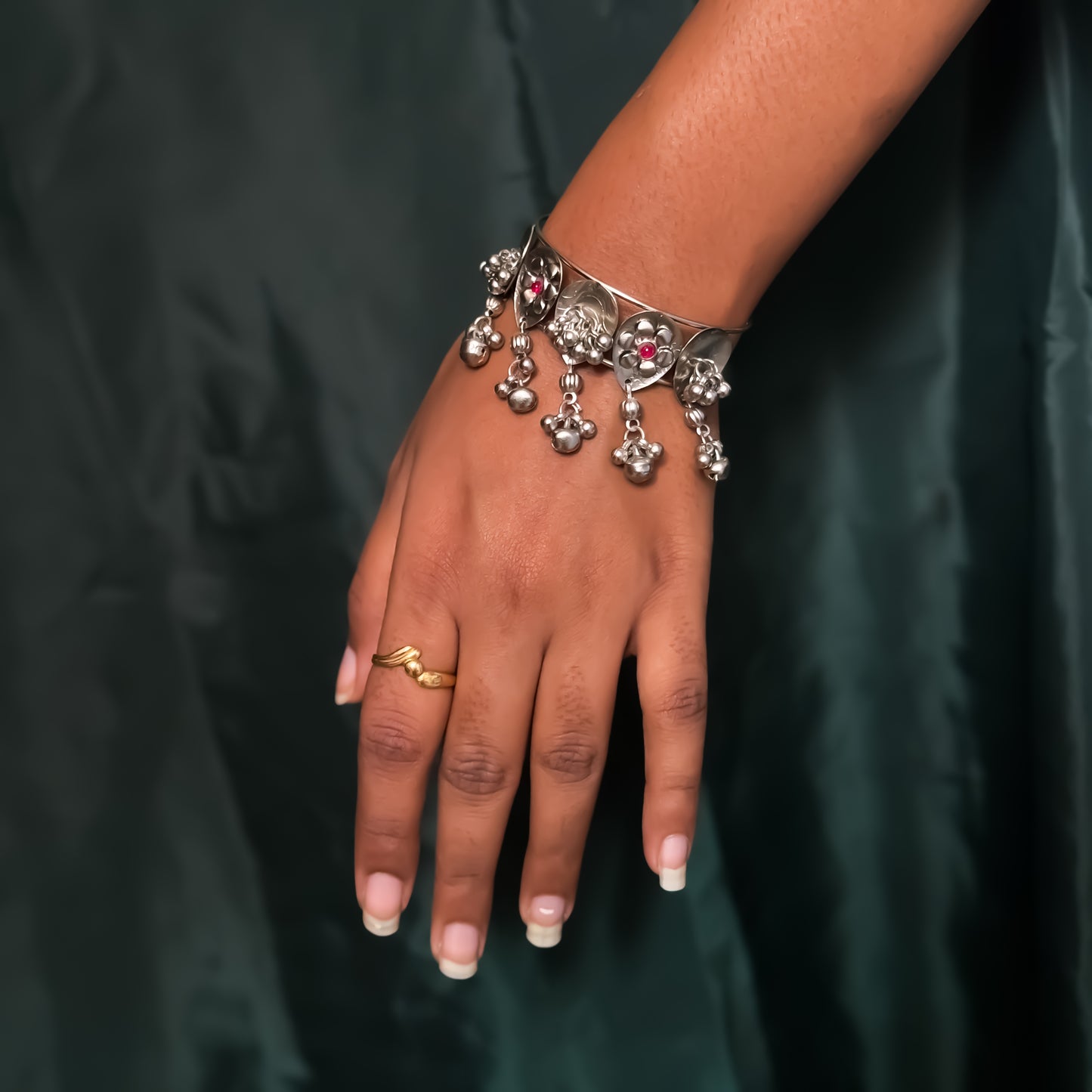 Manjari Ghungroo Adjustable Bracelet/Kada