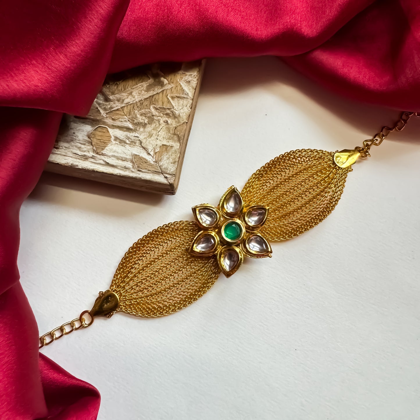Kundan Bracelet - Green
