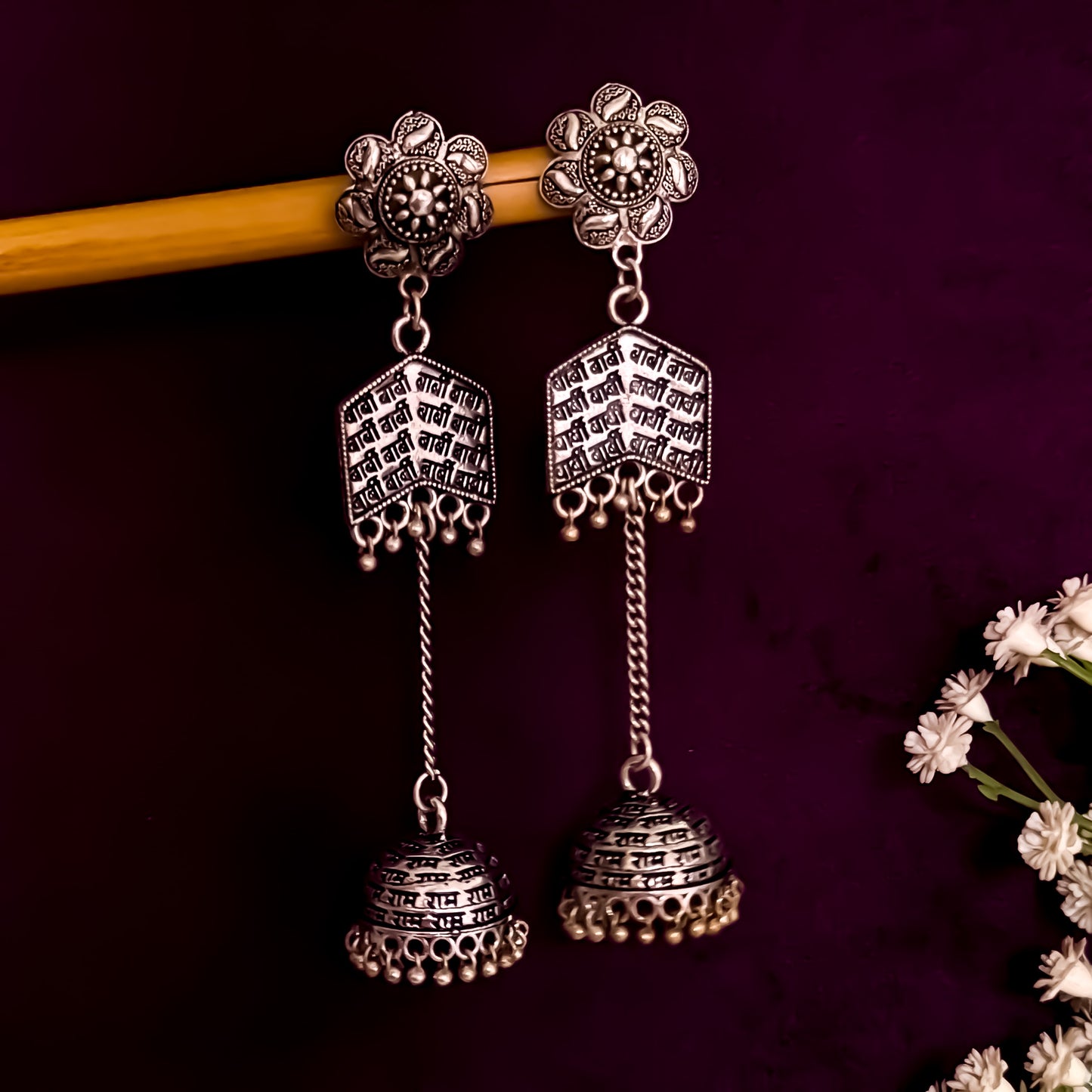 Barbie German Silver Jhumka Earrings