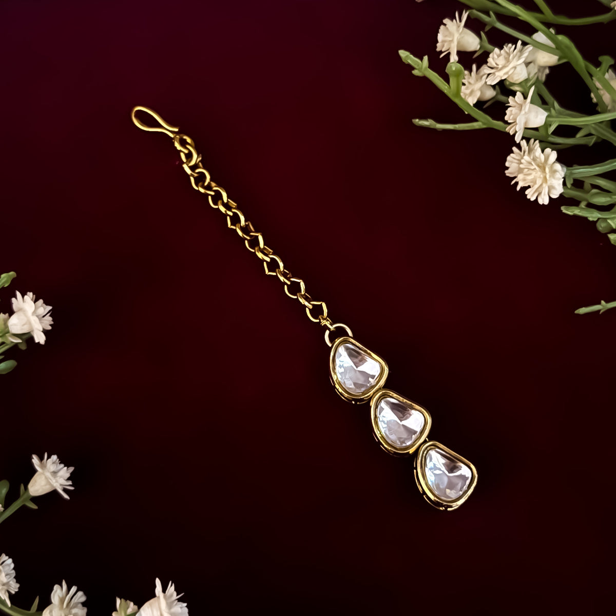 Golden Pakhi Uncut Kundan Necklace Set