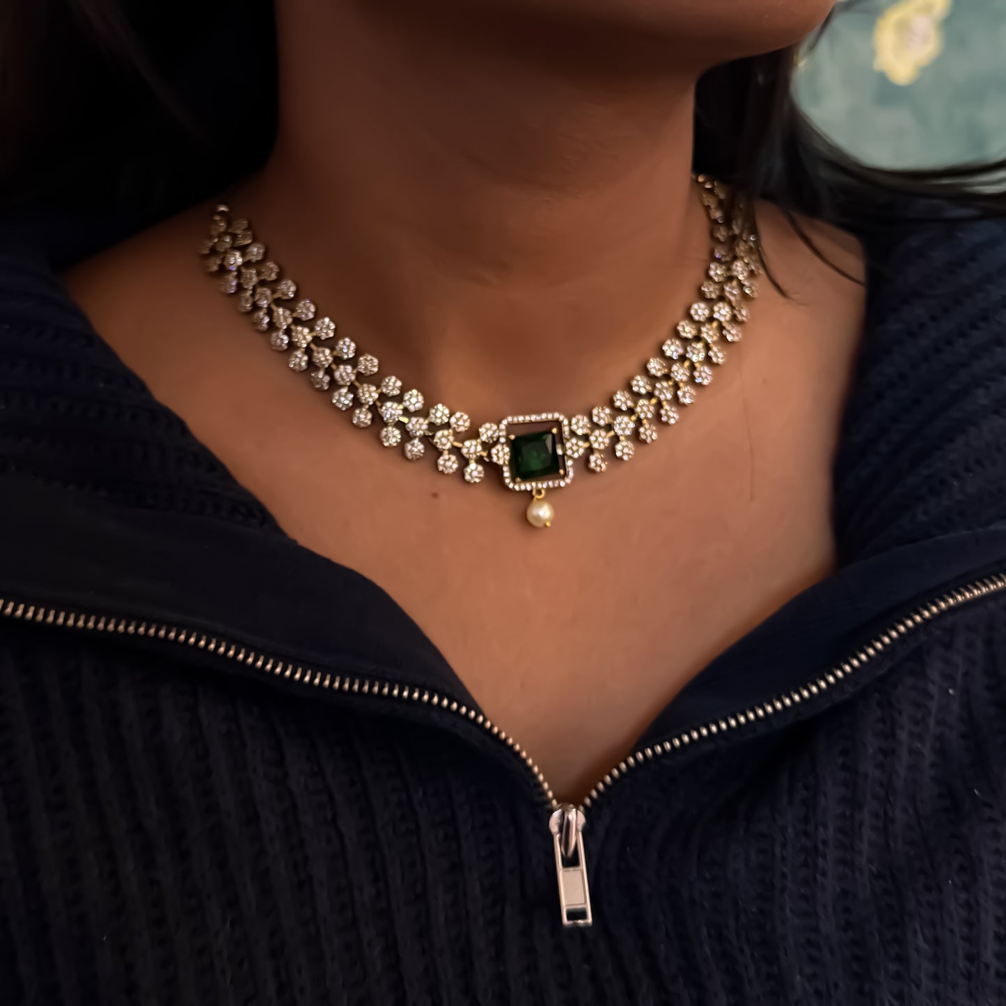 Swastika (5 IN 1) Interchangeable AD Necklace Set