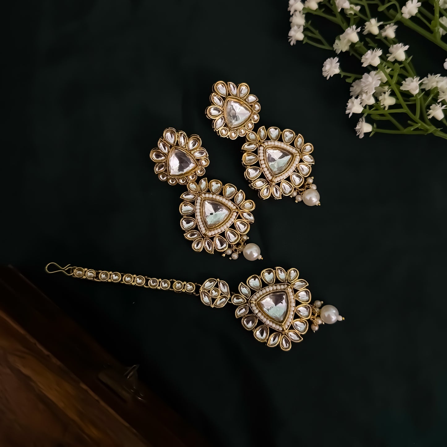 Kaushani Kundan Long Necklace Set