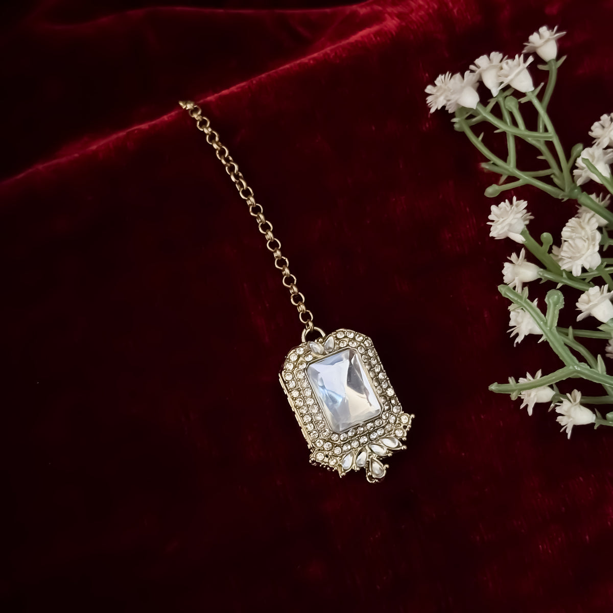 Golden Rumina Double Layer Necklace Set