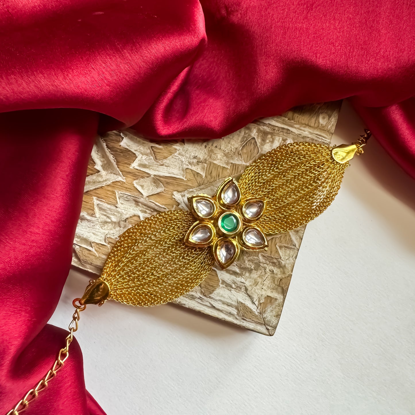 Kundan Bracelet - Green