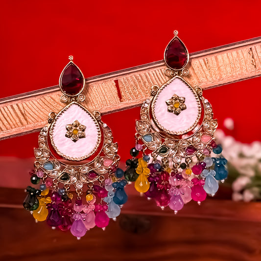 Suhana Chandbali Earrings - Multi