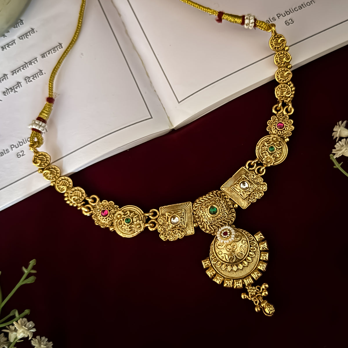 Ruchika Premium Rajwadi Necklace Set