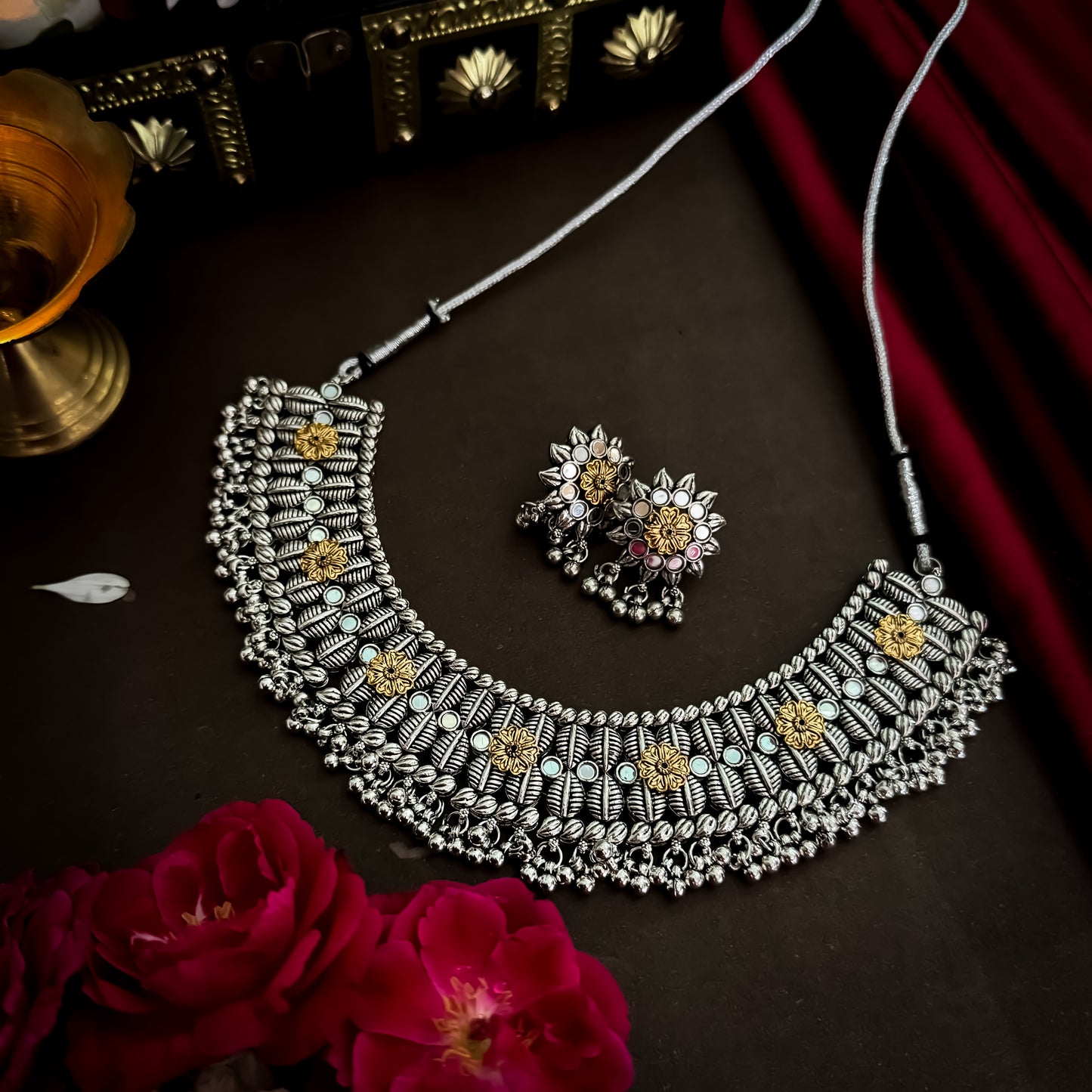 Kisani Dual Tone Necklace Set