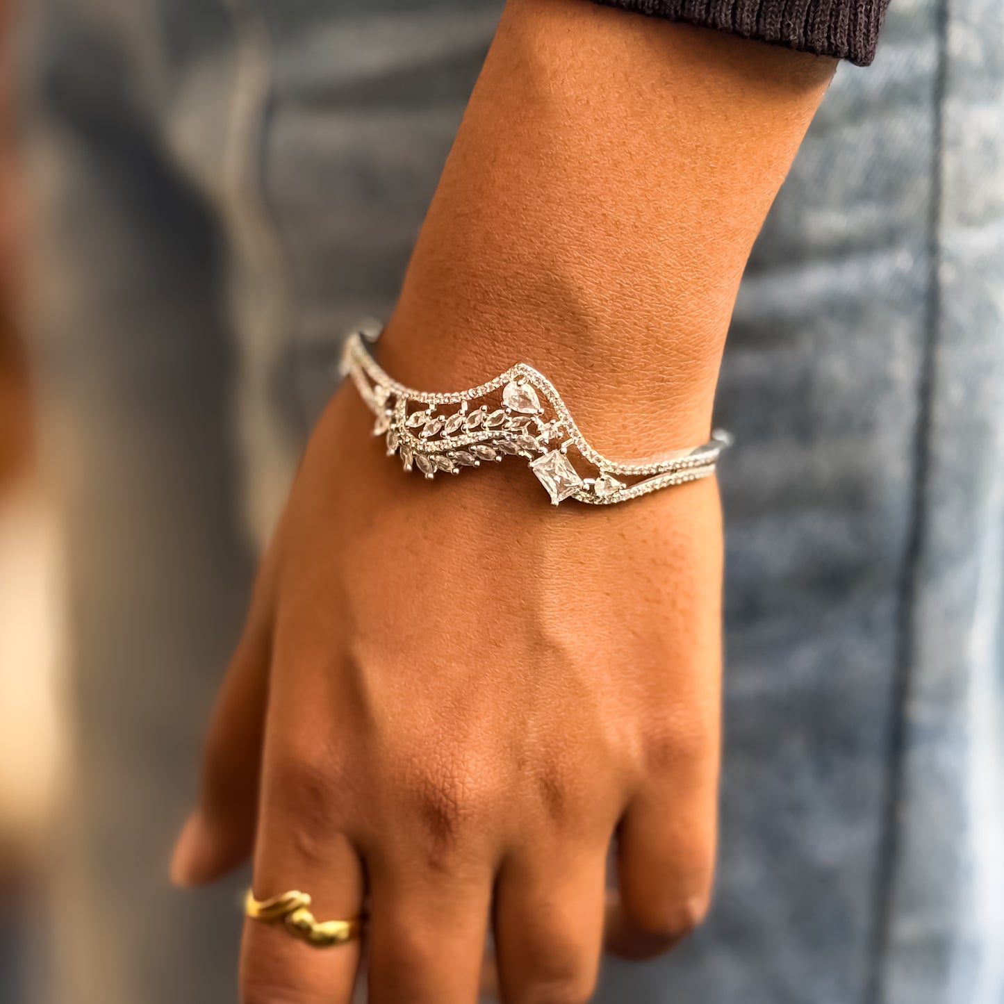 Edin American Diamond Bracelet - Silver