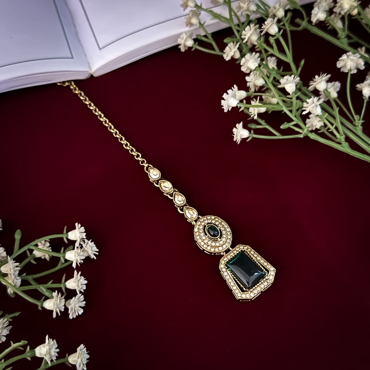 Green Anandita Zircone Designer Necklace Set