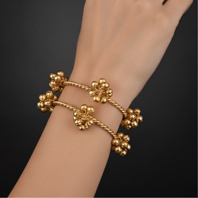 Karishma Kashmiri Gunghroo Openanble Bangle/Kada (Pair)