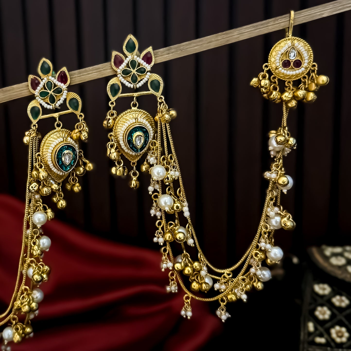 Manreet Premium Kashmiri Brass Sahara Earrings- Multi