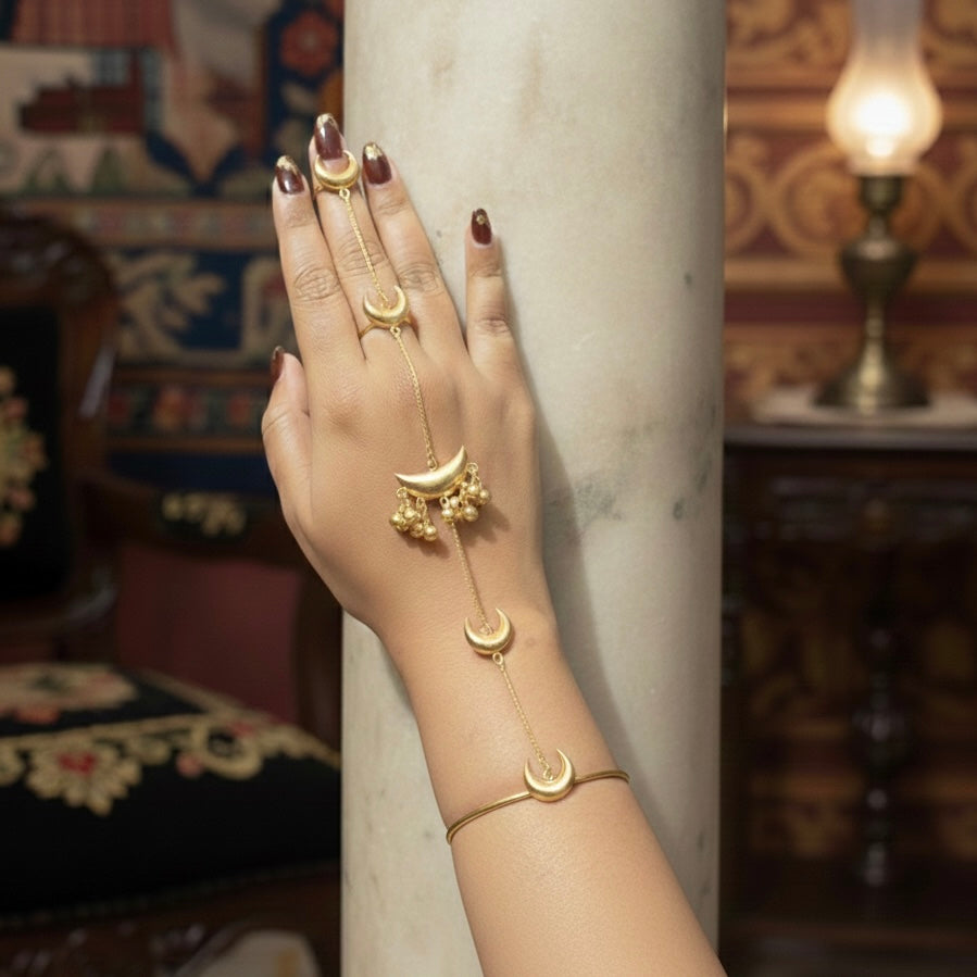 Moon Kashmiri Brass Haathphool (Single)