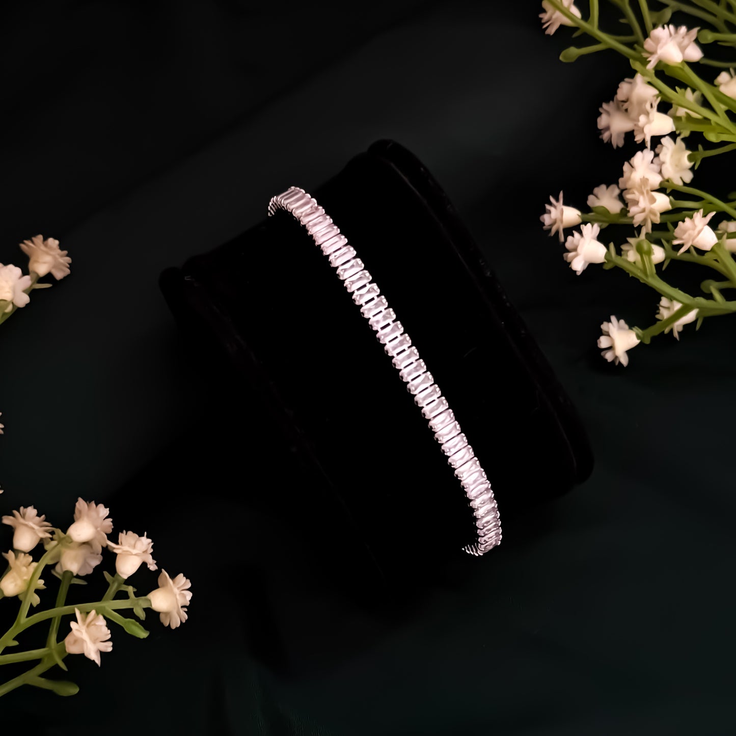 Sarah Cubin Zirconia Tennis Bracelet - Crystal White