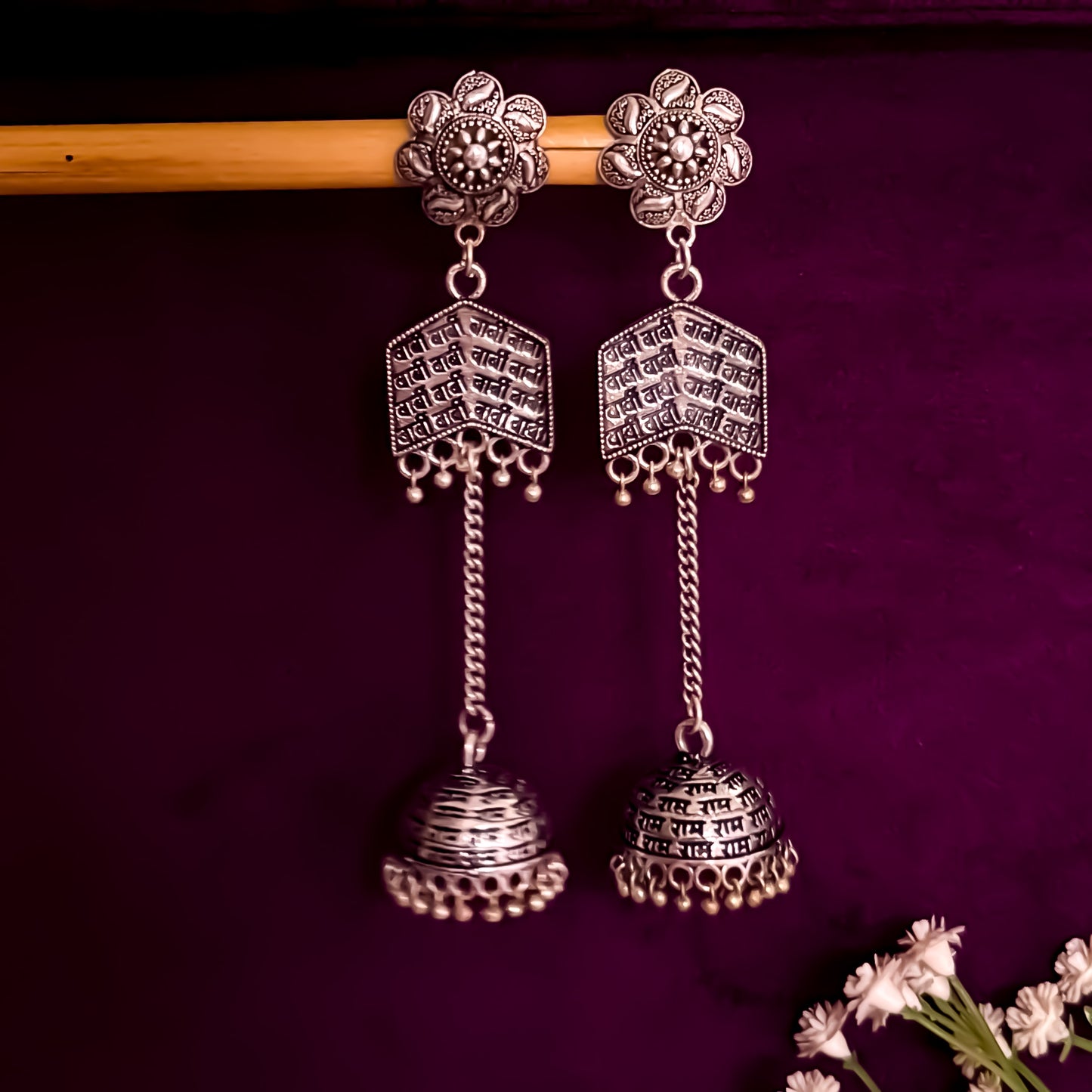 Barbie German Silver Jhumka Earrings