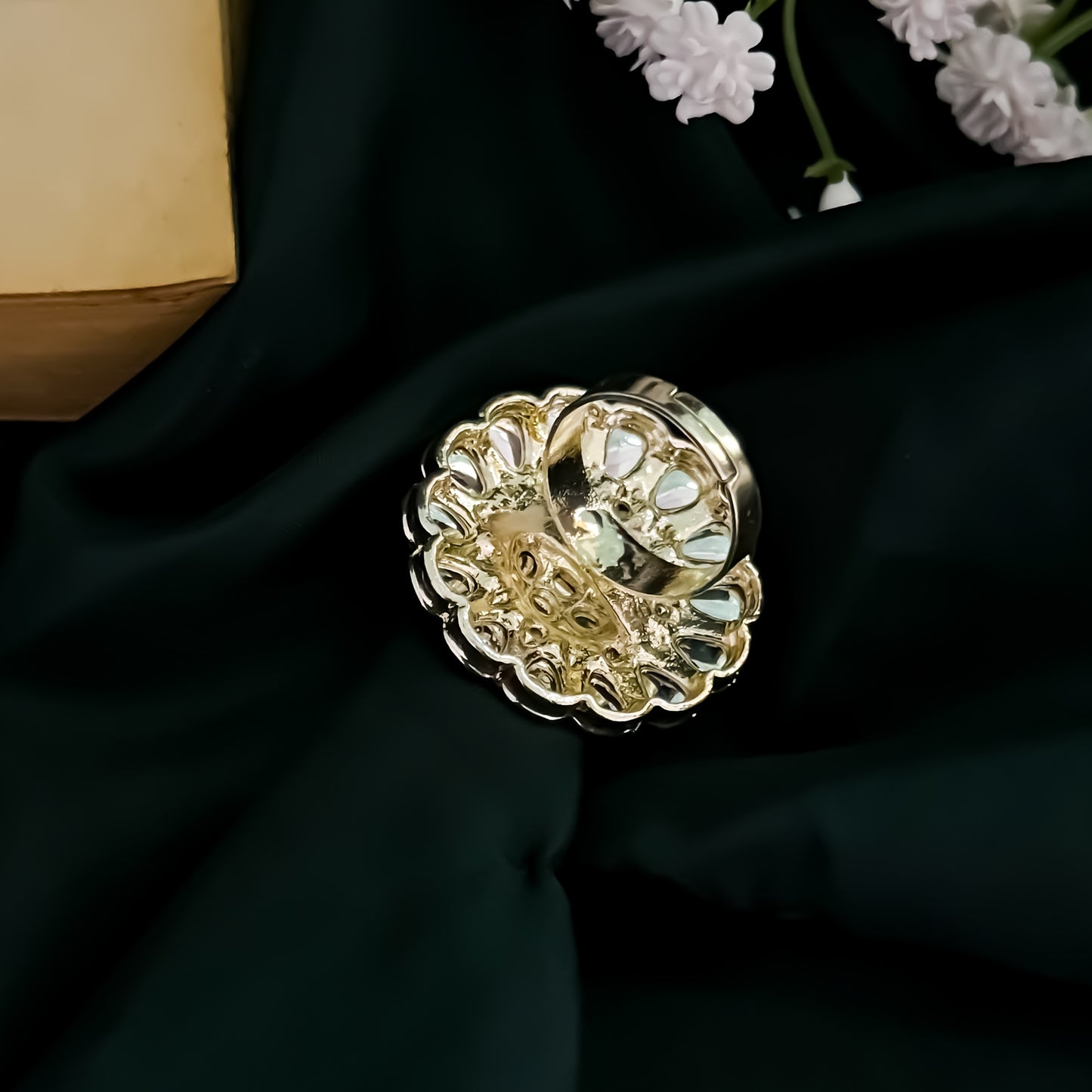 Avni Dabi kundan Adjustable Ring