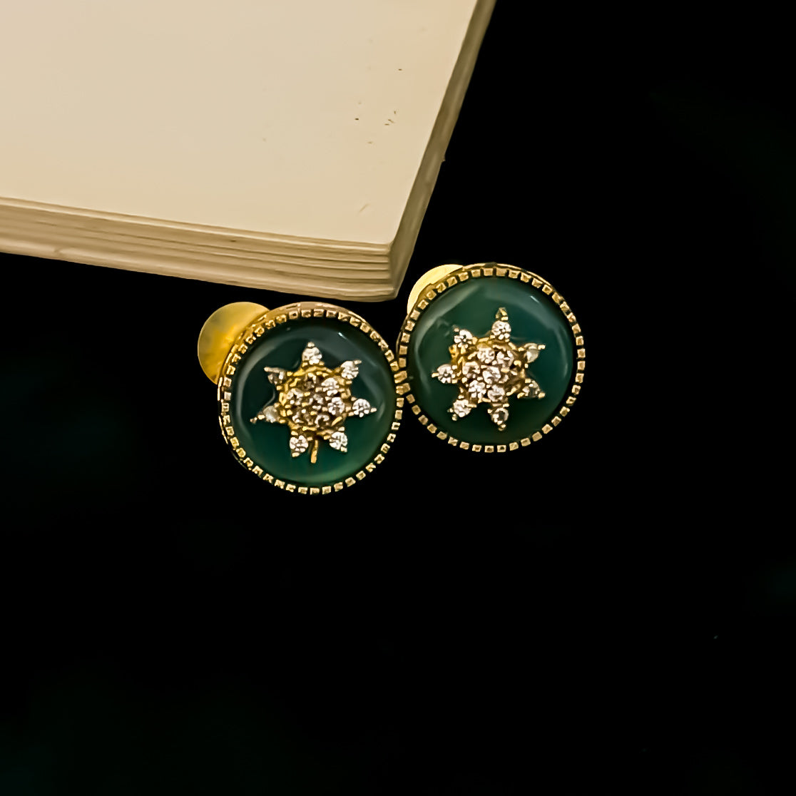 Naina Kashmiri Brass Ghungroo Necklace Set - Pastel Green