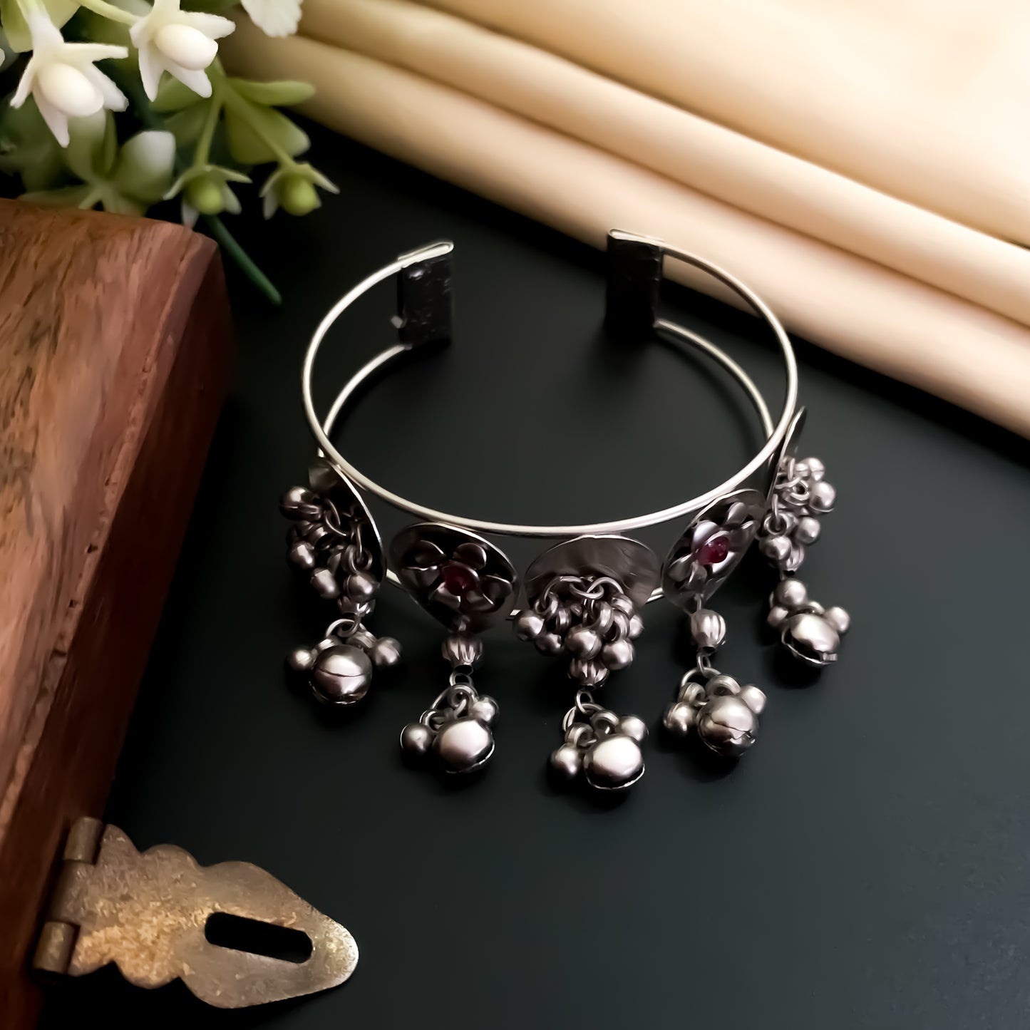 Manjari Ghungroo Adjustable Bracelet/Kada