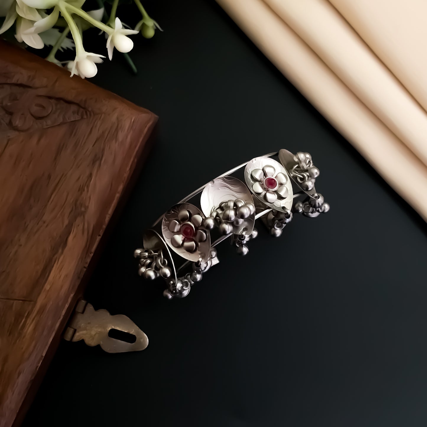 Manjari Ghungroo Adjustable Bracelet/Kada