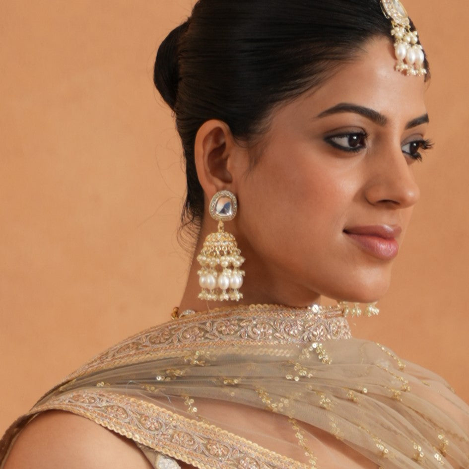 Anika Pearl Necklace Set - Golden