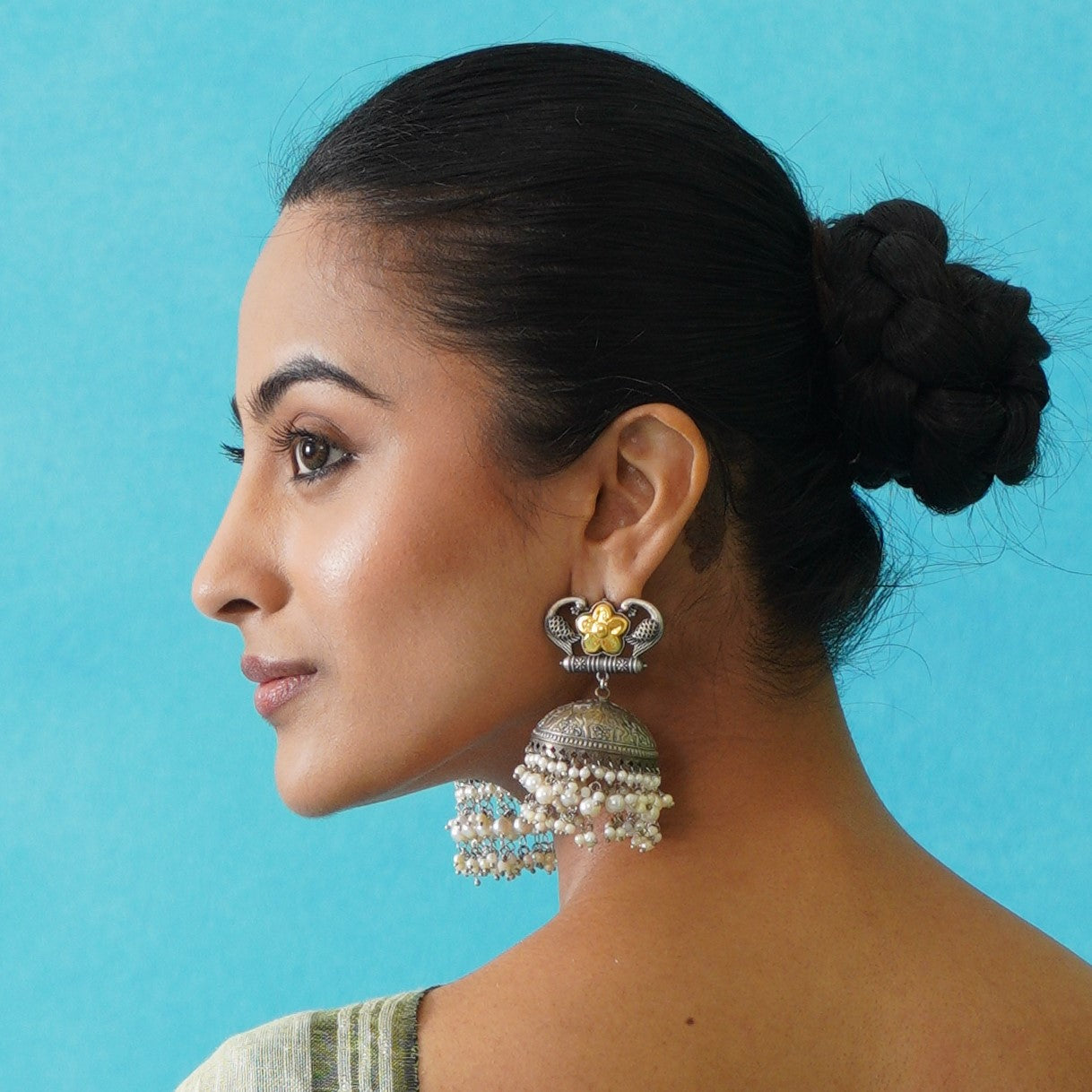 Sai Premium Brass Jhumka Earrings
