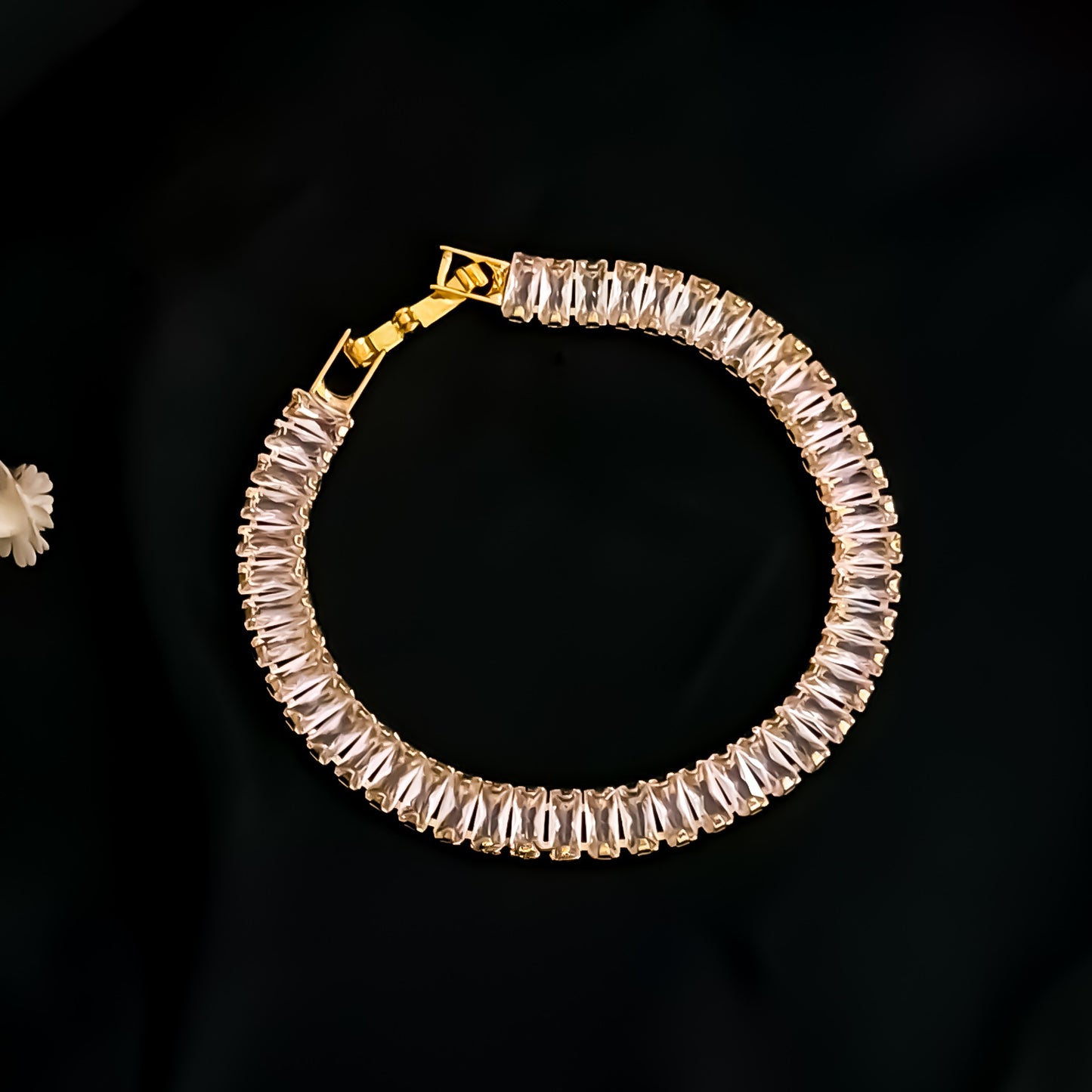 Sarah Cubin Zirconia Tennis Bracelet - Golden