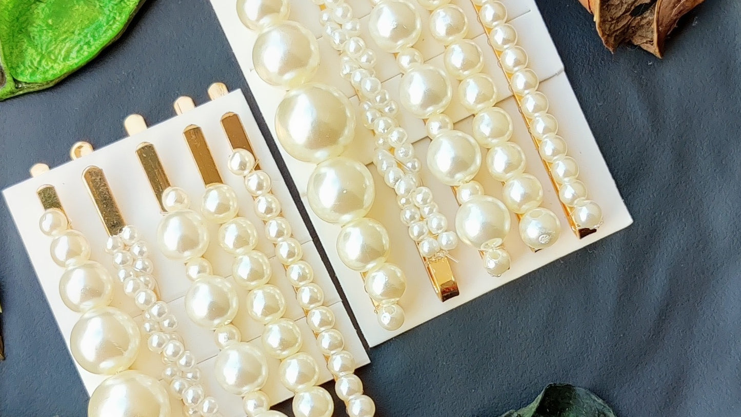 Pearl Korean Clip Set of 5