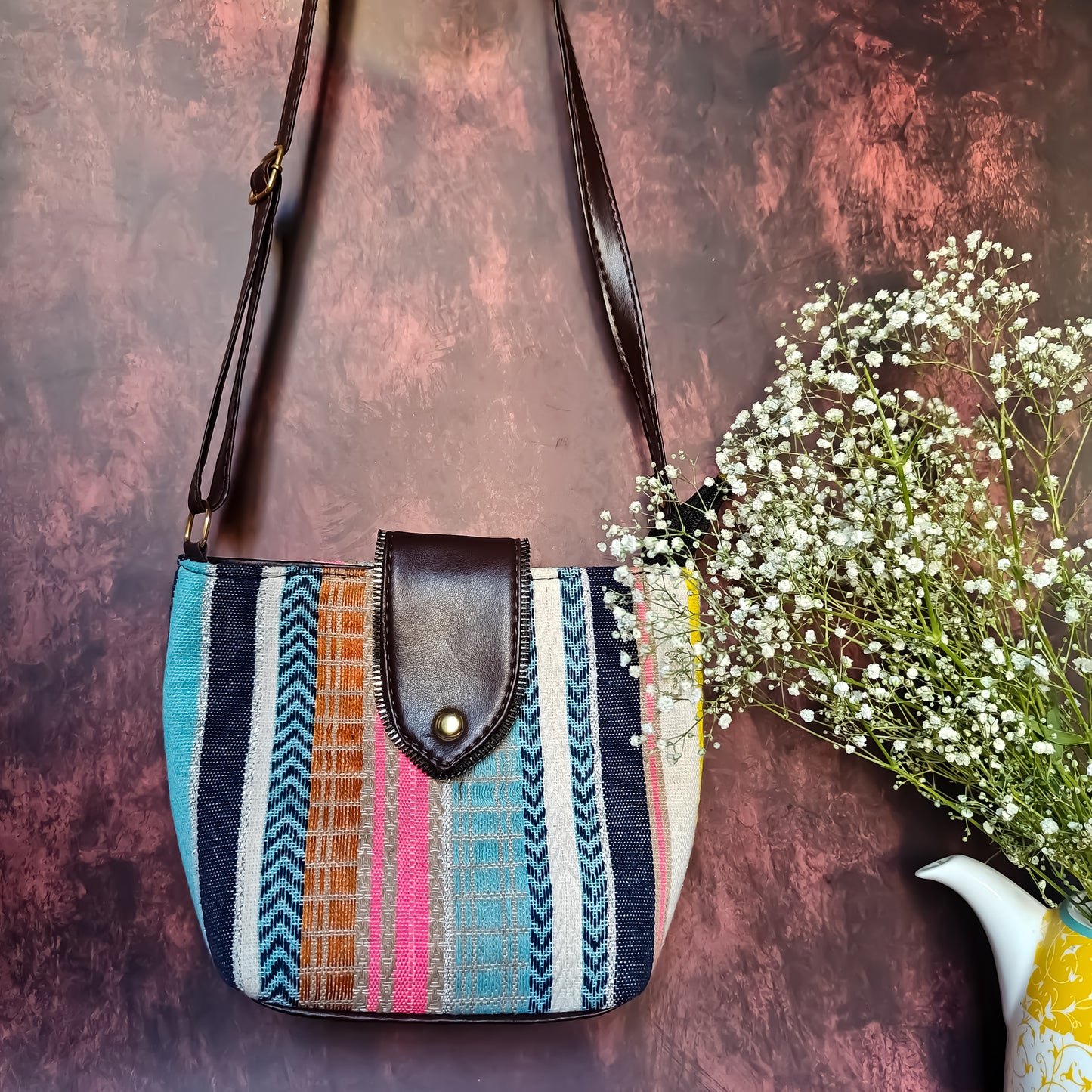 Sassy Stripe Not so Mini Sling Bag