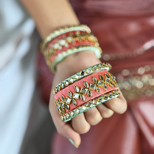 Pashmina Silk Thread Bangle Set