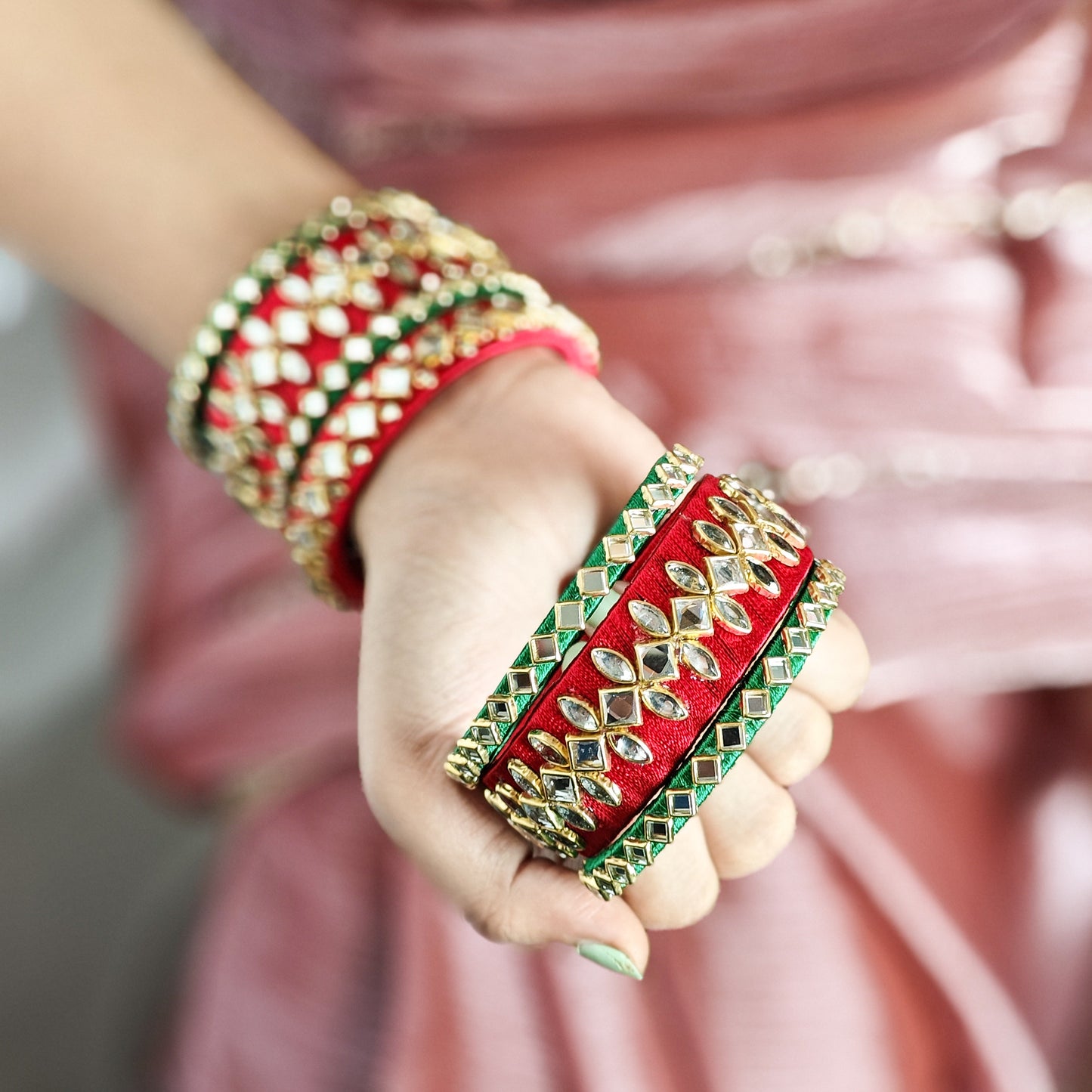 Dulari Silk Thread Bangle Set