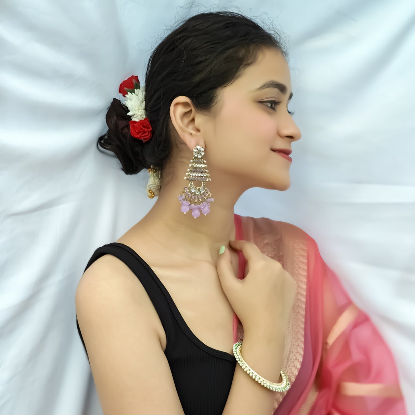 Kuhu Designer Earrings -Lavender
