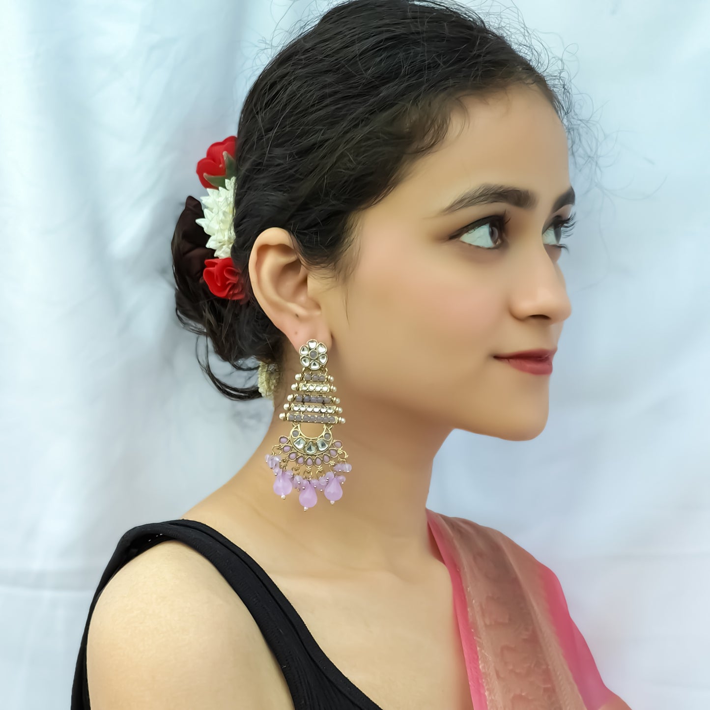 Kuhu Designer Earrings -Lavender