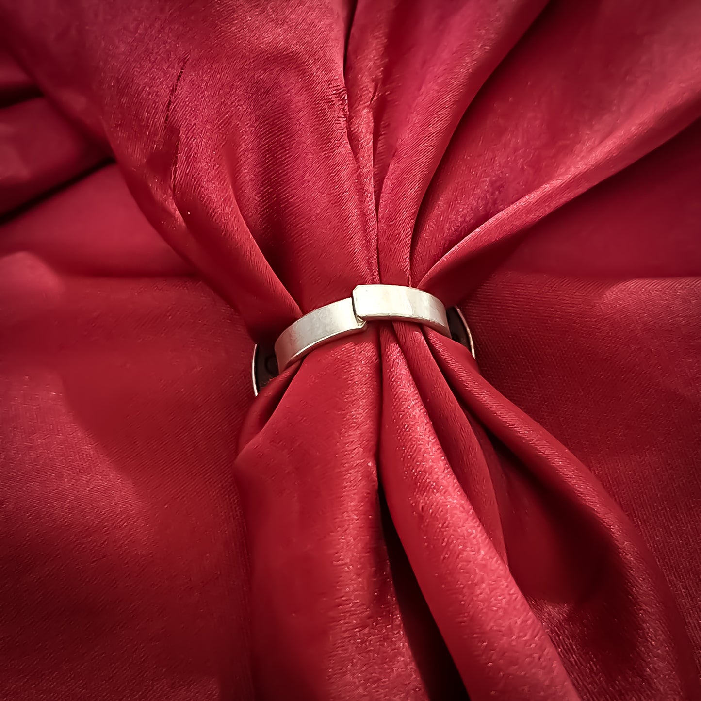 Silver Cut Work Adjustable Ring