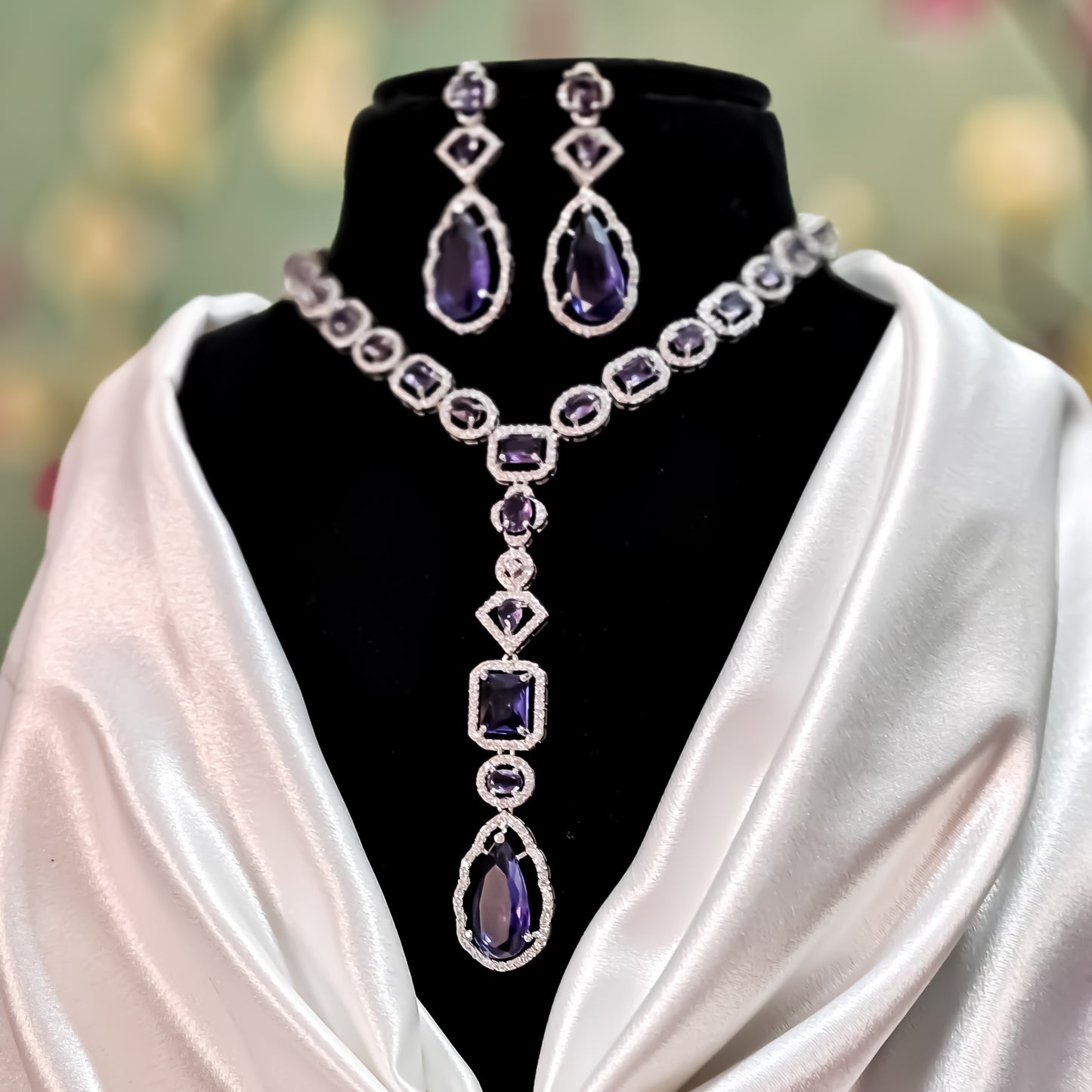 Sophie AD Necklace Set - Purple