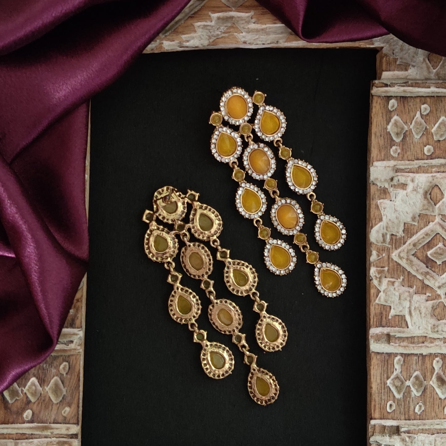 Anvi Dangler Lightweight Earring - Yellow