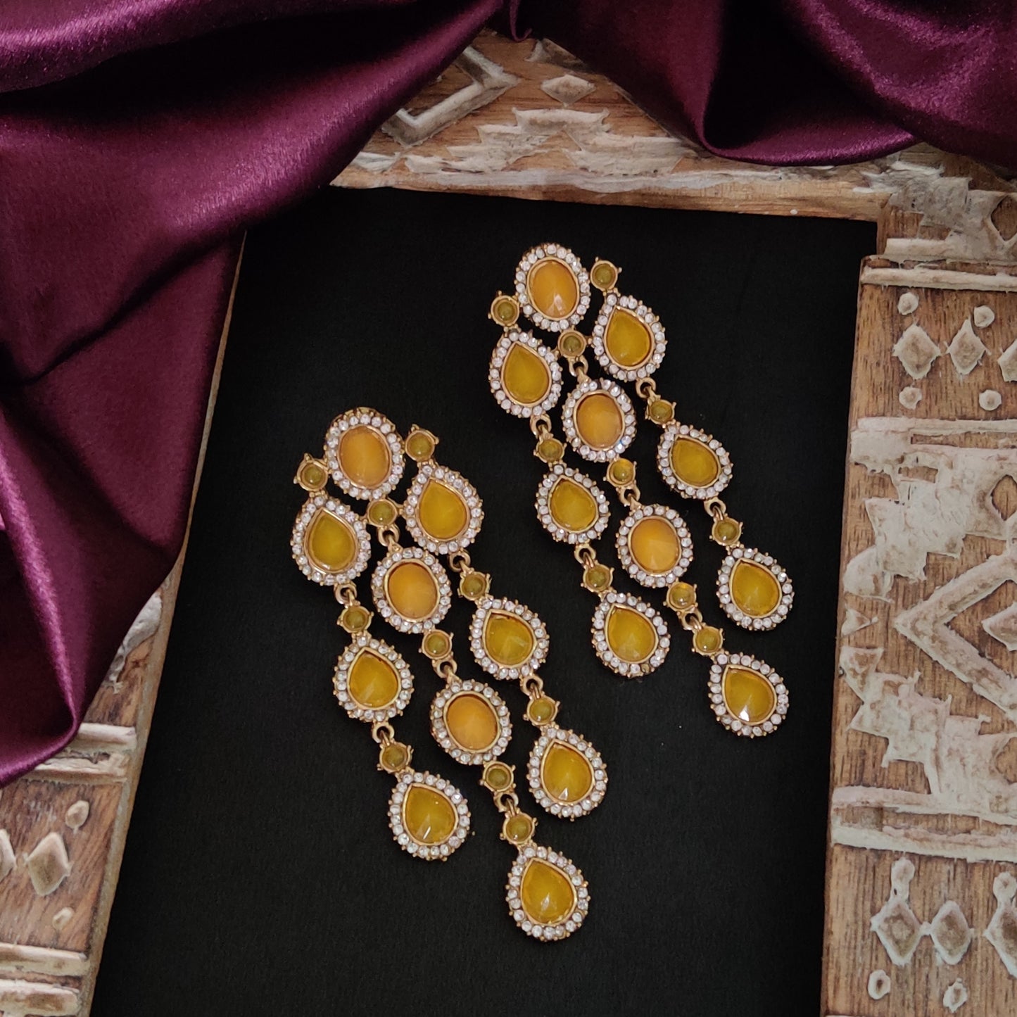 Anvi Dangler Lightweight Earring - Yellow