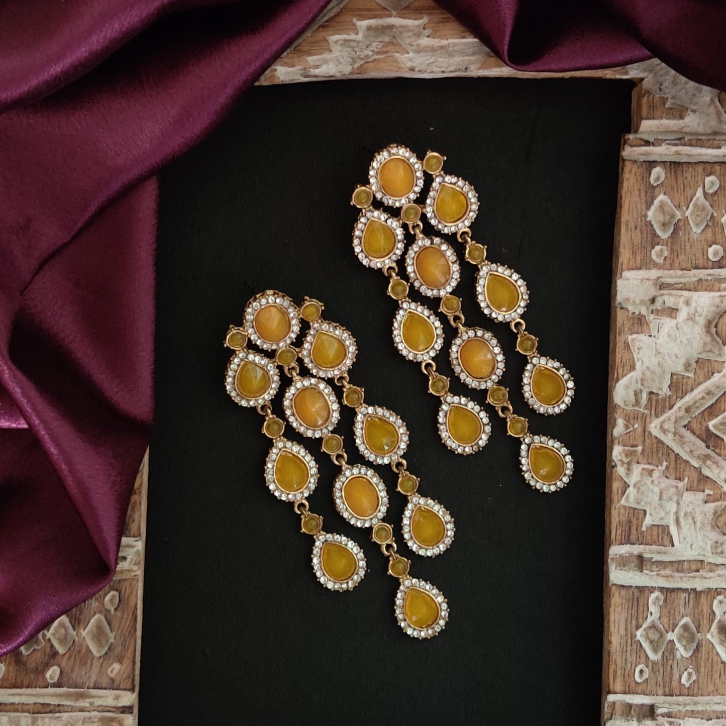 Anvi Dangler Lightweight Earring - Yellow