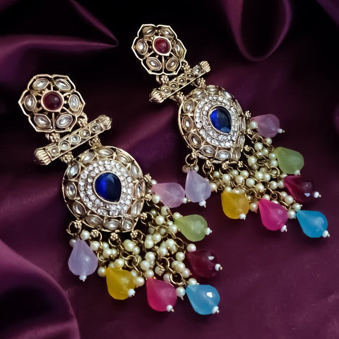 Mihika Chandbali Earrings - Multi