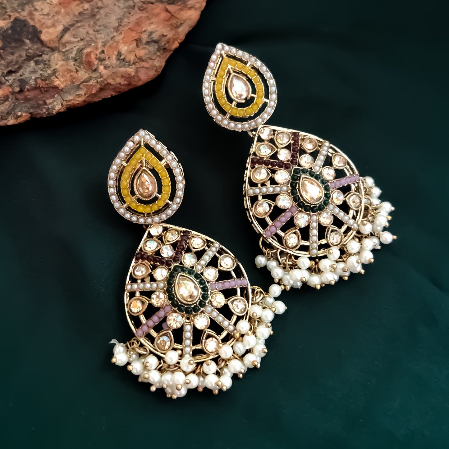 Ayesha Royal Jadau Necklace Set - Multi