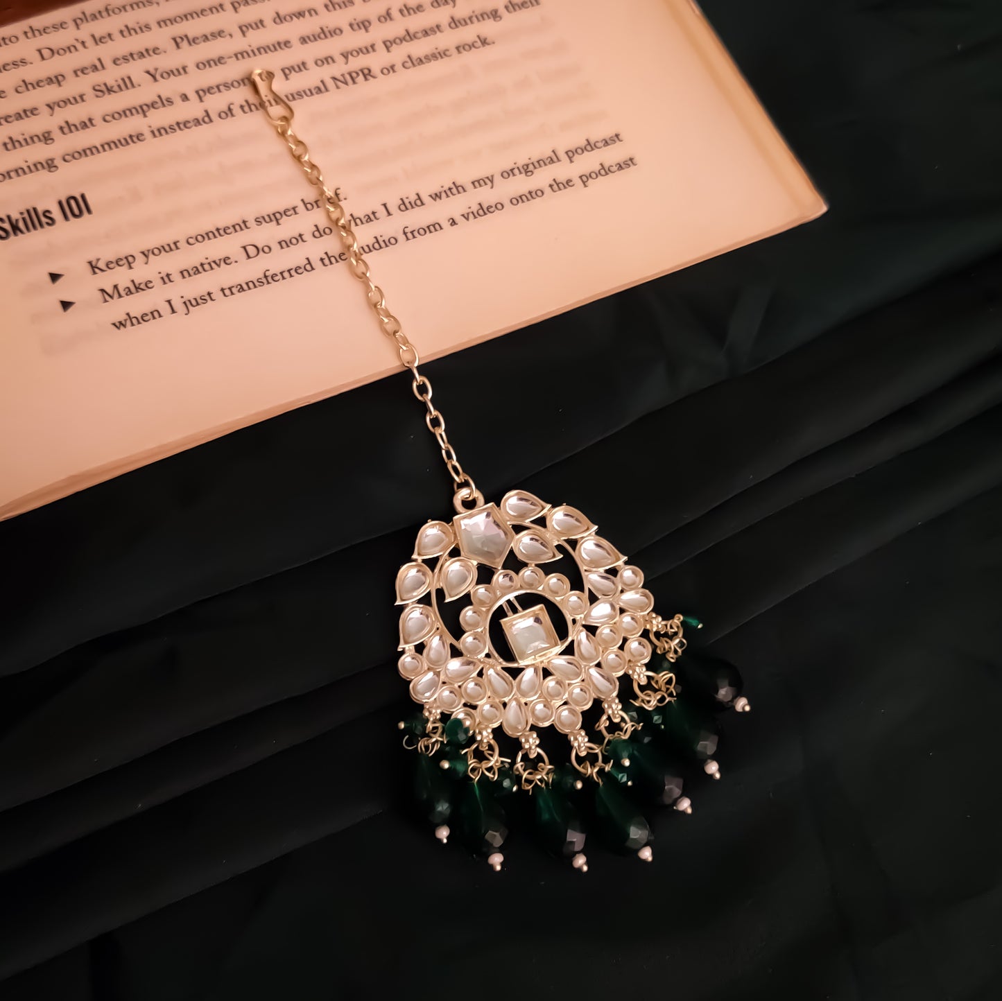 Kirat Kundan Necklace Set - Green