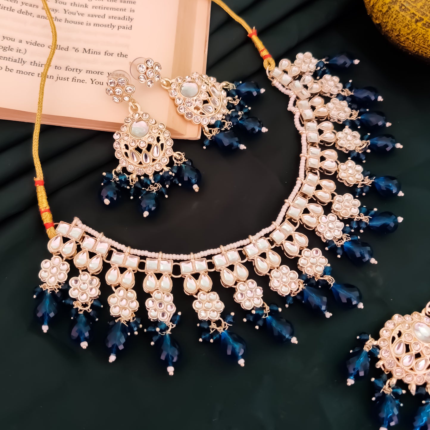 Suhaila Necklace Set - Blue