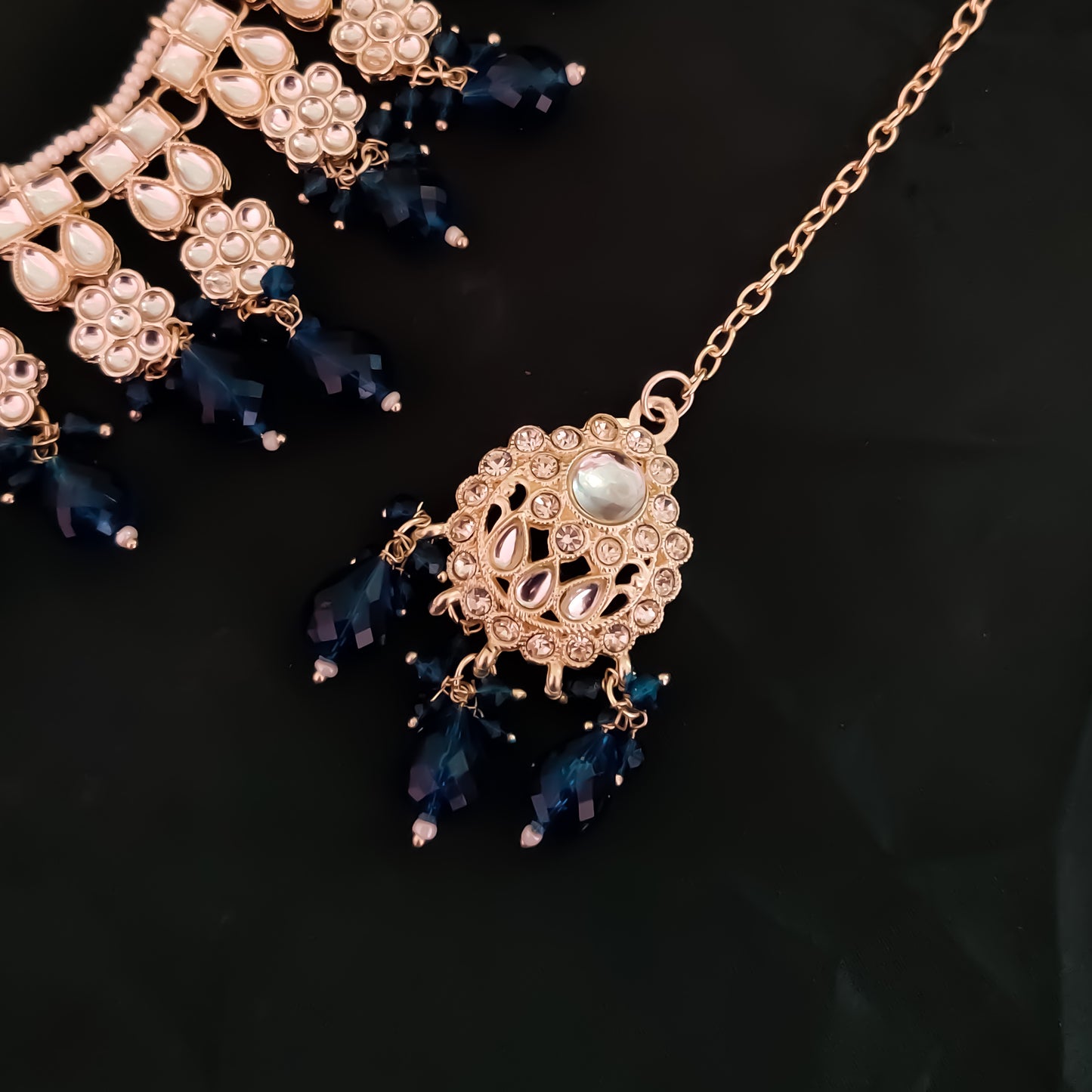 Suhaila Necklace Set - Blue