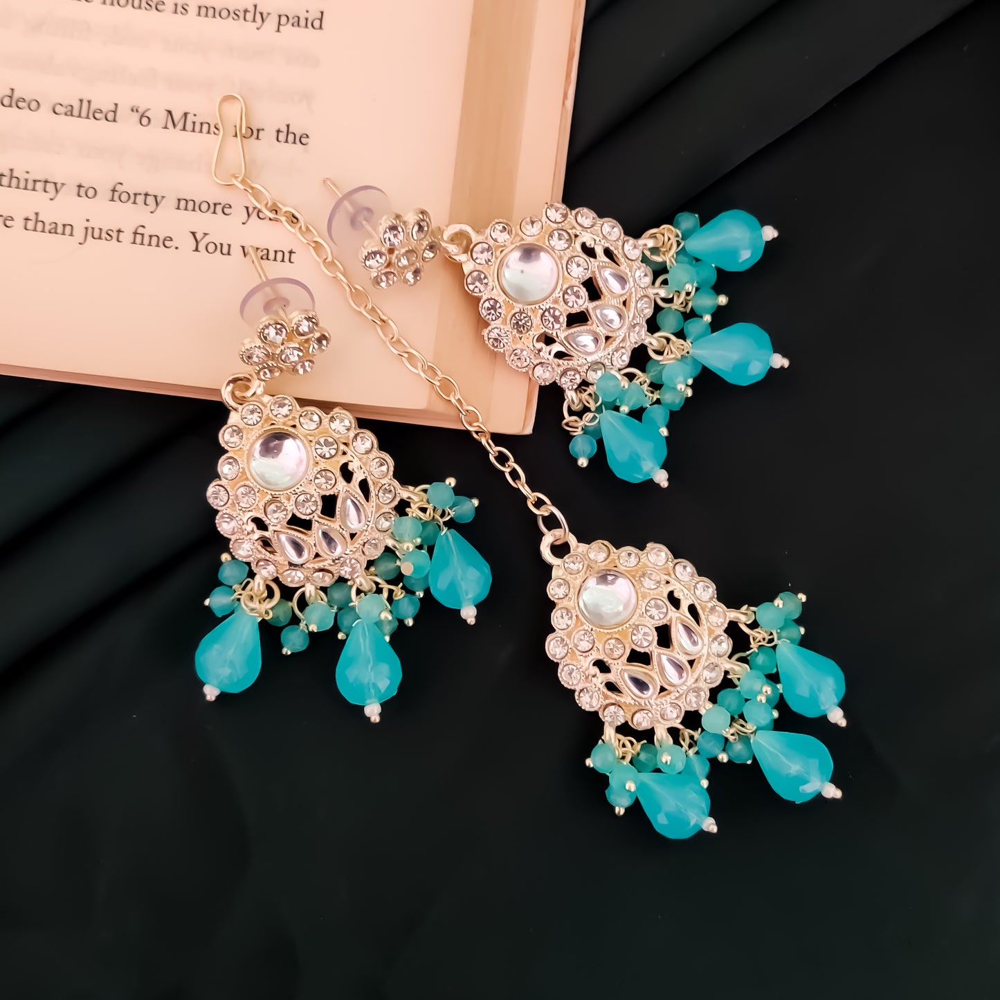 Suhaila Necklace Set - Sky Blue