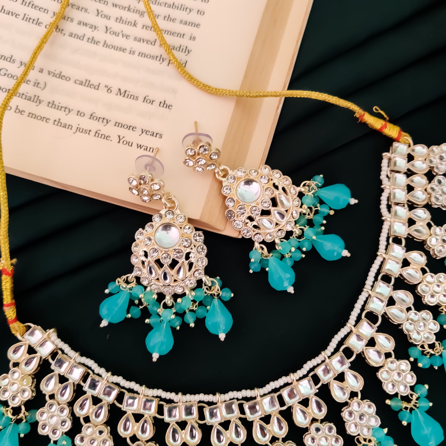 Suhaila Necklace Set - Sky Blue